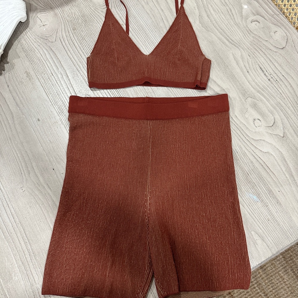 Jacquemus - Le Short Arancia knit shorts set
